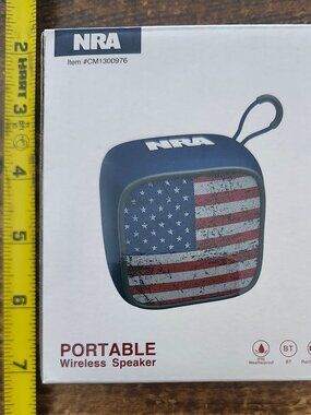 NRA Freedom 250 Bluetooth Waterproof Wireless Speaker Rechargeable NIB
